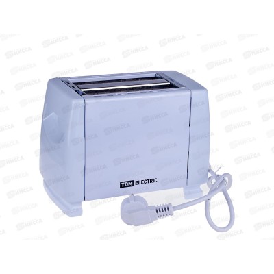 Тостер TDM &quotУтро&quot  700Вт на 2 тоста, нержавеющая сталь, белый, 0001 *12