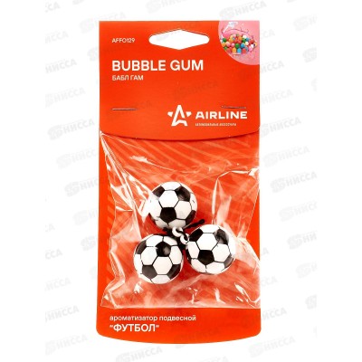Ароматизатор-игрушка AIRLINE Футбол Бабл гам, AFFO129 Ароматизатор-игрушка AIRLINE Футбол Бабл гам, AFFO129