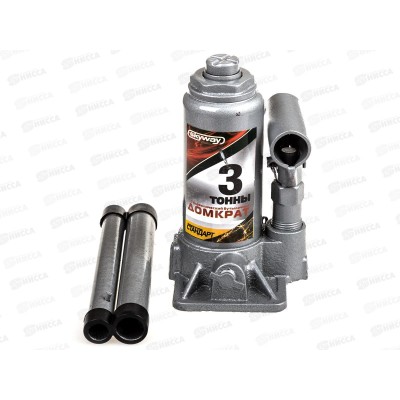 Домкрат гидравлический бутылочный SKYWAY СТАНДАРТ 3т h 158-308мм Домкрат гидравлический бутылочный SKYWAY СТАНДАРТ 3т h 158-308мм