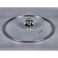 Крышка стеклянная 32см TimA 5732 с металл/ободком + круглая ручка НЖС*7