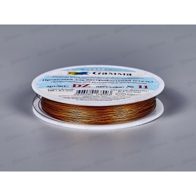 Проволока для бисера (ланка) &quotZlatka" DZ d 0.3мм 100м+-0.5м №11 золото