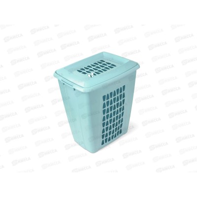Корзина 45л для белья прямоугольная с крышкой  &quotМолетта&quot С701Бир *5