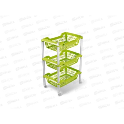 Этажерка универсал Джета 3 корзины на колесиках С735 оливковая *4 Этажерка универсал Джета 3 корзины на колесиках С735 оливковая *4