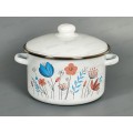 Кастрюля 4,0л эмалированная с рисунком 01-Б1614/4 Цветочки *4
