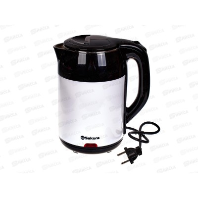 Чайник электрический SA-2168BW 1,8л черно-белый диск