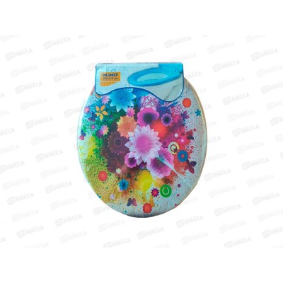 Сиденье на унитаз мягкое с рисунком Акварельный букет *17 Сиденье на унитаз мягкое с рисунком Акварельный букет *17