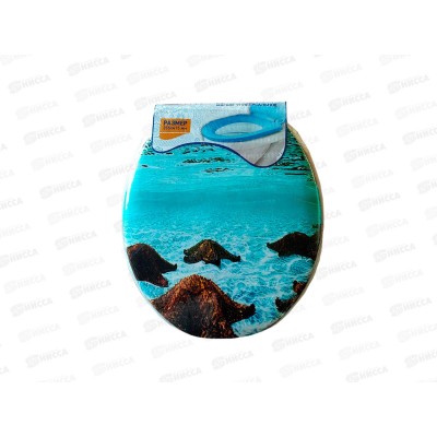 Сиденье на унитаз мягкое с рисунком Морские звезды *17 Сиденье на унитаз мягкое с рисунком Морские звезды *17