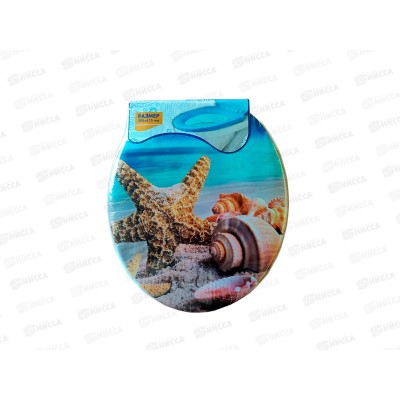 Сиденье на унитаз мягкое с рисунком Ракушки *17 Сиденье на унитаз мягкое с рисунком Ракушки *17