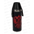 Фляжка 9oz 270мл +2стопки нерж+кожзам (048345)  Ж