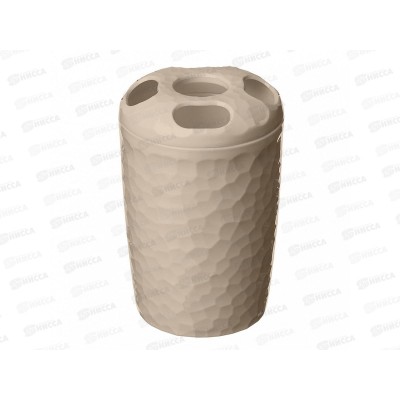 Стакан для зубных щеток "Tule" 350мл (бежевый) 221303927/01 *12 Стакан для зубных щеток "Tule" 350мл (бежевый) 221303927/01 *12