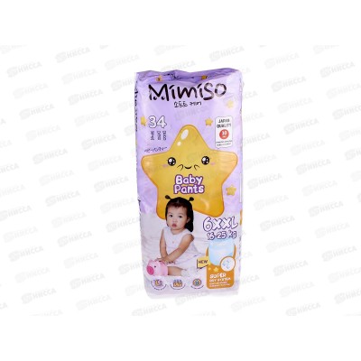 MIMISO трусы для детей 6/XXL 16-25кг 34шт *2 MIMISO трусы для детей 6/XXL 16-25кг 34шт *2