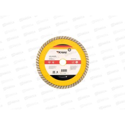 Диск алмазный отрезной Turbo волна Kranz 180х22.2мм, KR-90-0133 *10 Диск алмазный отрезной Turbo волна Kranz 180х22.2мм, KR-90-0133 *10