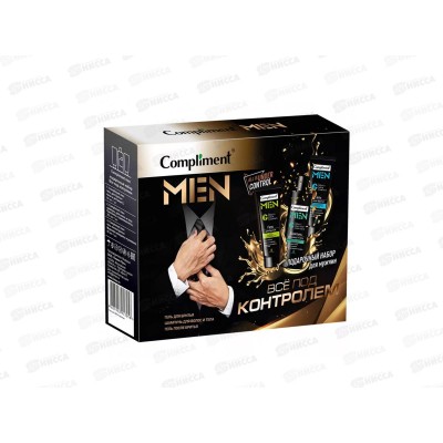 КОМПЛИМЕНТ Подарочный Набор men №1992 Все под контролем гель для бритья+гель после +шампунь *7