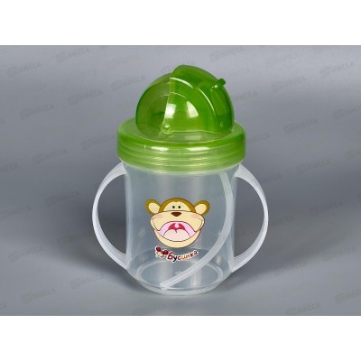 Поильник детский  250мл с ручками и трубочкой арт 1204 Поильник детский  250мл с ручками и трубочкой арт 1204