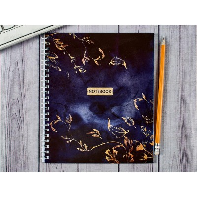 Тетрадь 48листов клетка ПЛН Gold Floral Pattern, греб., 3200-48 *30 Тетрадь 48листов клетка ПЛН Gold Floral Pattern, греб., 3200-48 *30