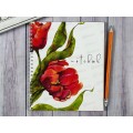 Тетрадь 48листов клетка ПЛН Beautiful Tulips, мет.греб., 3201-48 *30