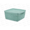 Коробка 8л БЯЗЬ с крышкой Морская волна М2326 *10 Коробка 8л БЯЗЬ с крышкой Морская волна М2326 *10