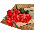 Букет камелий 40см 6голов №200 8602 *1*20/50