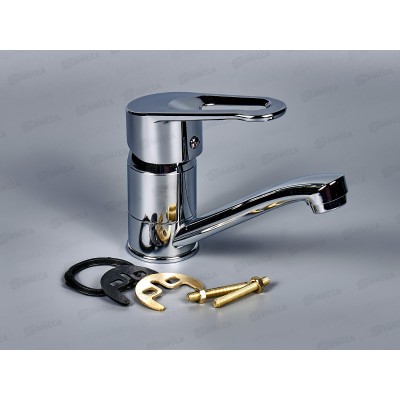 Смеситель СоюзКран для раковины низкий излив 15см хром цинк 566-323 г Смеситель СоюзКран для раковины низкий излив 15см хром цинк 566-323 г