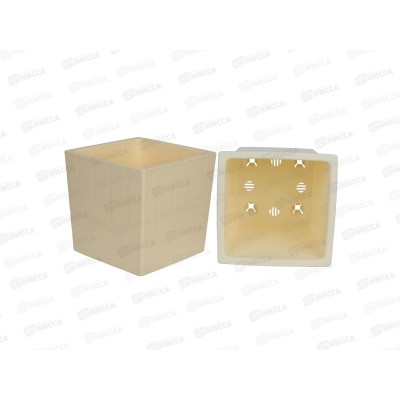 Горшок для цветов Квадро 13л Ванильный (с вкладкой) *3 Горшок для цветов Квадро 13л Ванильный (с вкладкой) *3