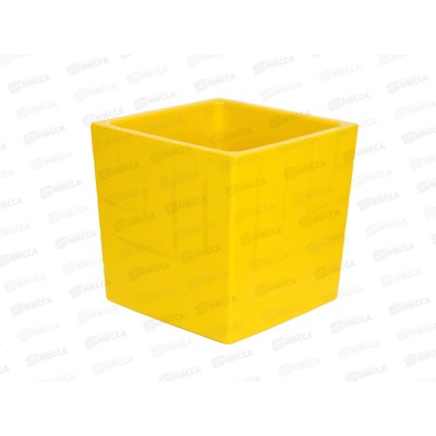 Горшок для цветов Квадро 13л Медовый (с вкладкой) *3 Горшок для цветов Квадро 13л Медовый (с вкладкой) *3