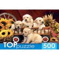 ПАЗЛ 500элементов TOPpuzzle, КБТП500-6799 Щенки лабрадора  *10