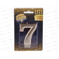 Свеча - цифра &quot7&quot Золотая 8см /V, 1502-2840