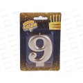 Свеча - цифра &quot9&quot Золотая 8см /V, 1502-2842