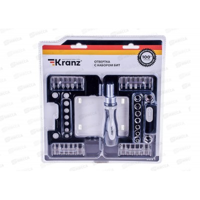 Набор отверток 38предметов в кейсе, Kranz 12-4792  *6/24