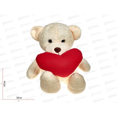 Мишка Аха Великолепный гигант, 70см, с флисовым сердцем 0939070S-45 Мишка Аха Великолепный гигант, 70см, с флисовым сердцем 0939070S-45