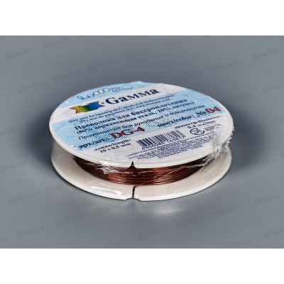 Проволока для бисера &quotZlatka&quot DG-4 d 0.4мм 10м+-0.5м №04 под медь