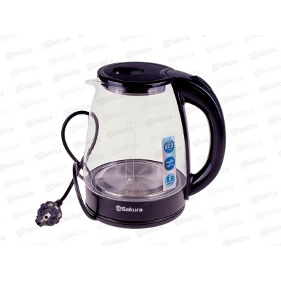 Чайник электрический SA-2734BK 1,8л стекло подсветка Чайник электрический SA-2734BK 1,8л стекло подсветка