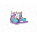 Коньки раздвижные р.30-33 white-purple RUSH ACTION, 302556