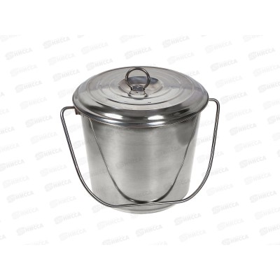 Ведро 5,0л с крышкой, нержавеющее 0096 с меркой Ведро 5,0л с крышкой, нержавеющее 0096 с меркой