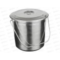 Ведро 15,0л с крышкой, нержавеющее 0100