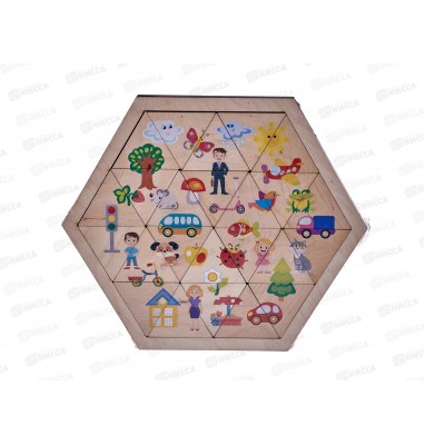 Пазл деревянный "Мир вокруг" 00777 (Занимательные треугольники) Пазл деревянный "Мир вокруг" 00777 (Занимательные треугольники)