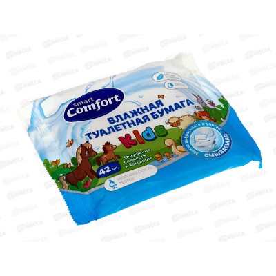 Smart Comfort влажная туалетная бумага Kids с ромашкой 42шт *45 72710