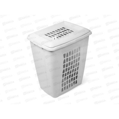 Корзина 60,0л для белья прямоугольная с крышкой "Молетта" С702Светло-Серая *4 Корзина 60,0л для белья прямоугольная с крышкой "Молетта" С702Светло-Серая *4