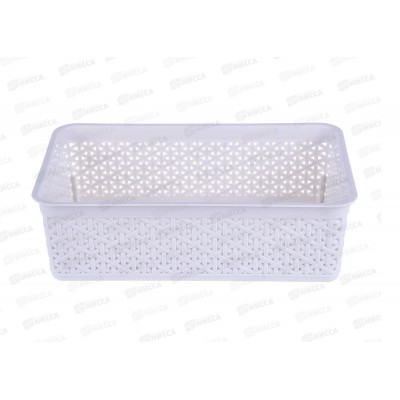 Корзина 2,25л "Wenge" 257*158*80мм светло-серый 221305621/03 Корзина 2,25л "Wenge" 257*158*80мм светло-серый 221305621/03