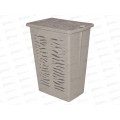 Корзина 30л для белья &quotRambai" 377*261*492мм серый 221306835/04