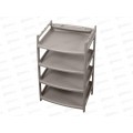 Этажерка для обуви (4 полки) "Rambai" серый 221307335/04 *5 Этажерка для обуви (4 полки) "Rambai" серый 221307335/04 *5
