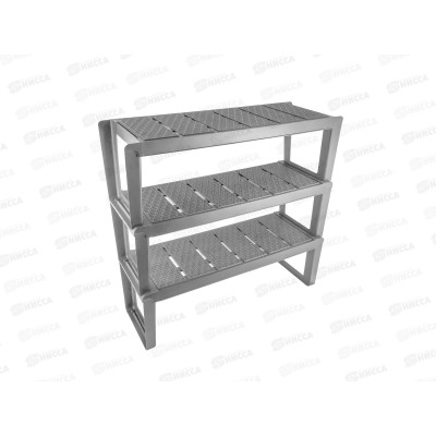 Этажерка для обуви (3 полки) "Wenge" серый 221307635/04 Этажерка для обуви (3 полки) "Wenge" серый 221307635/04