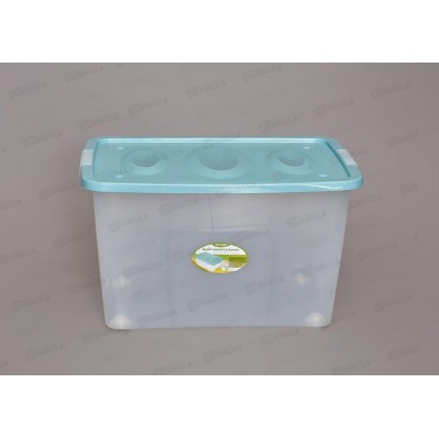 Ящик универсальный  &quotАстело&quot 600*400*360мм на колесиках С666бирюзовый *4