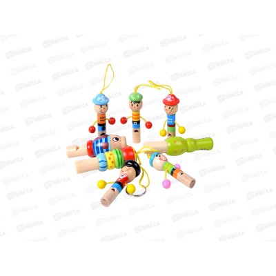 Деревянная игрушка. Свисток микс И-2542 Деревянная игрушка. Свисток микс И-2542