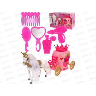 Карета для куклы "Прогулка мечты" свет/звук 38*21,5см 2079973 Карета для куклы "Прогулка мечты" свет/звук 38*21,5см 2079973