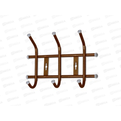 Вешалка настенная 280*215мм (3 крючка) ВНТ3