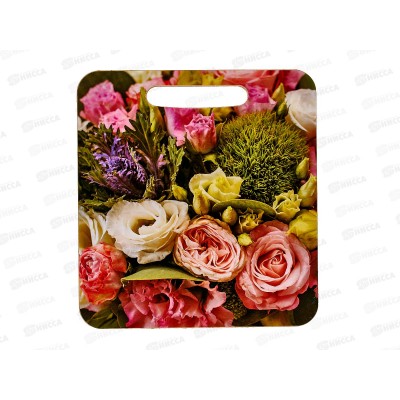 Доска разделочная дерево малая &quotРозовый букет&quot  Л-14 *50