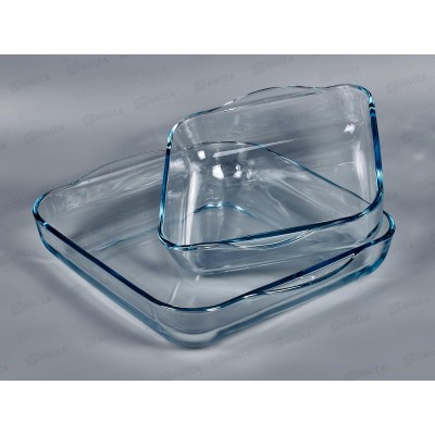 Набор посуды для СВЧ 2пр квадратная форма без крышкек 3+1,6л 159028 *4 (для запекания)