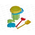 Набор песочный №103, 01803 (ведро-цветок 0,3л, сито, грабли, совок, 2 формочки) *55 Набор песочный №103, 01803 (ведро-цветок 0,3л, сито, грабли, совок, 2 формочки) *55