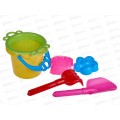 Набор песочный №153, 01853 (ведро 0,8л, сито, совок 19см, грабли 19см, 2 формочки) *26